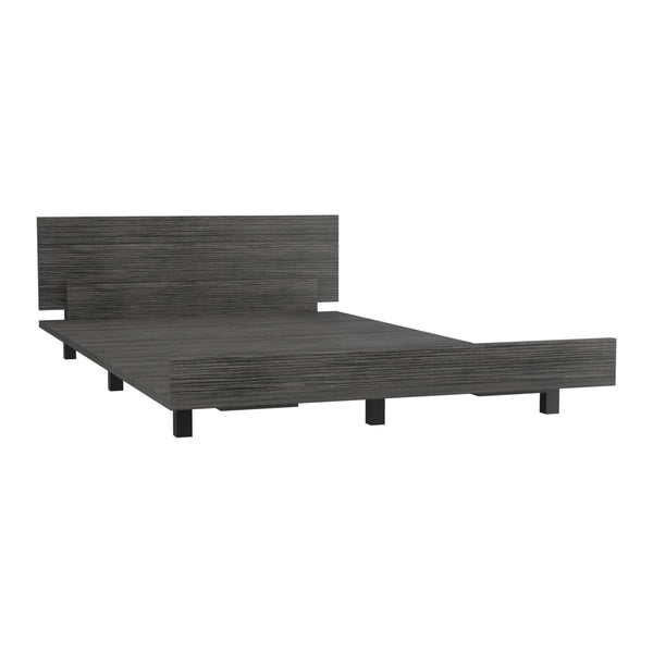 English Elm Kaia Twin Bed Base with Headboard — Sturdy Particleboard Frame, 441 lb Capacity, Easy Assembly Gray 56.3 L x 20.9 W x 3.9 H B200S00048