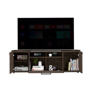 English Elm Lyon Dark Walnut TV Stand for TVs up to 55" with Cable Management, Storage & Tip-Over Safety B20091937