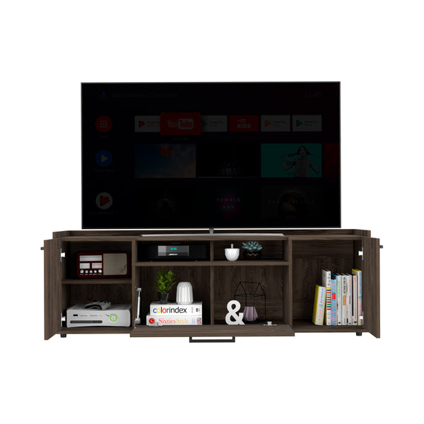 English Elm Lyon Dark Walnut TV Stand for TVs up to 55" with Cable Management, Storage & Tip-Over Safety B20091937