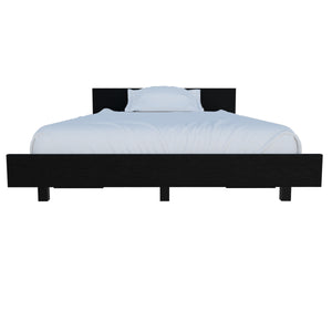 English Elm Kaia Twin Bed Base with Headboard — Sturdy Particleboard Frame, 441 lb Capacity, Easy Assembly Black 56.3 L x 20.9 W x 3.9 H B200S00046