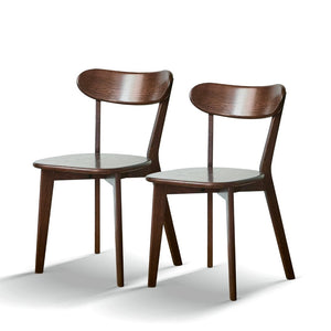 English Elm (set of 2) Solid Oak Dining Chairs Fas Grade Hardwood Curved Back Natural Finish W1283P143272