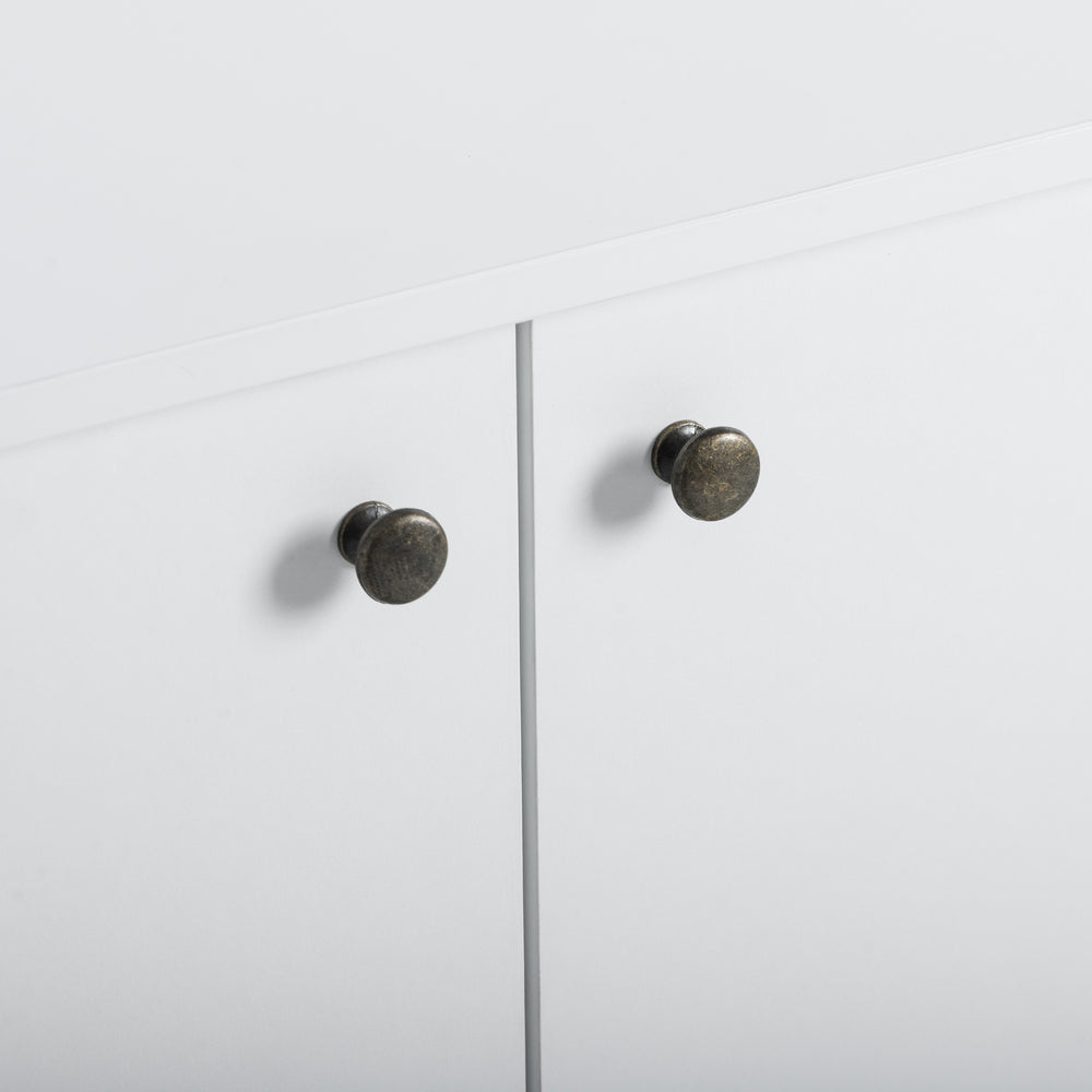 English Elm Litter Box Enclosure - Stylish Cat Washroom Storage Bench With Hidden Plug & 3 Doors, Black-Walnut W42090258