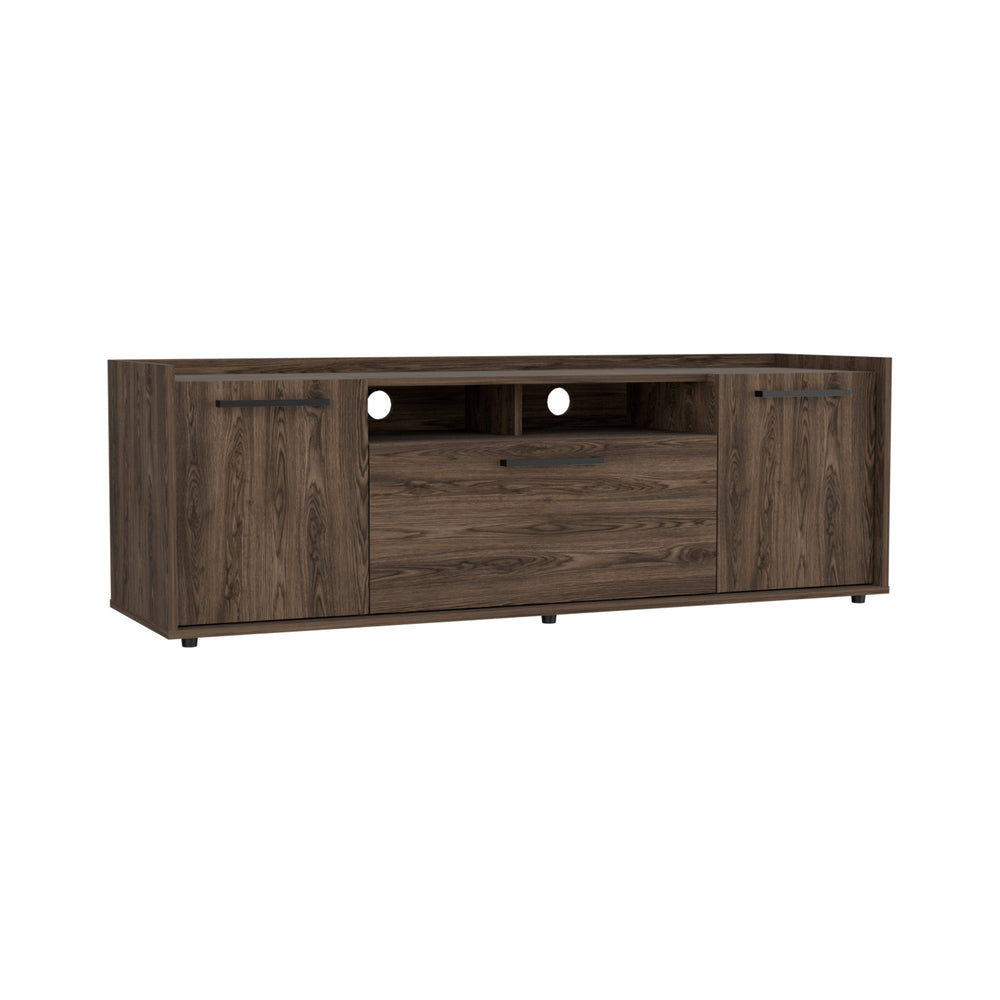 English Elm Lyon Dark Walnut TV Stand for TVs up to 55" with Cable Management, Storage & Tip-Over Safety B20091937