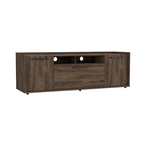 English Elm Lyon Dark Walnut TV Stand for TVs up to 55" with Cable Management, Storage & Tip-Over Safety B20091937