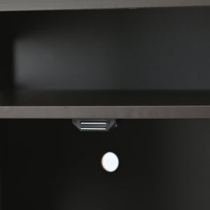 English Elm Litter Box Enclosure Grey - Durable Carb P2 Wood Cat Litter House with Hidden Plug, Storage Bench W42090263