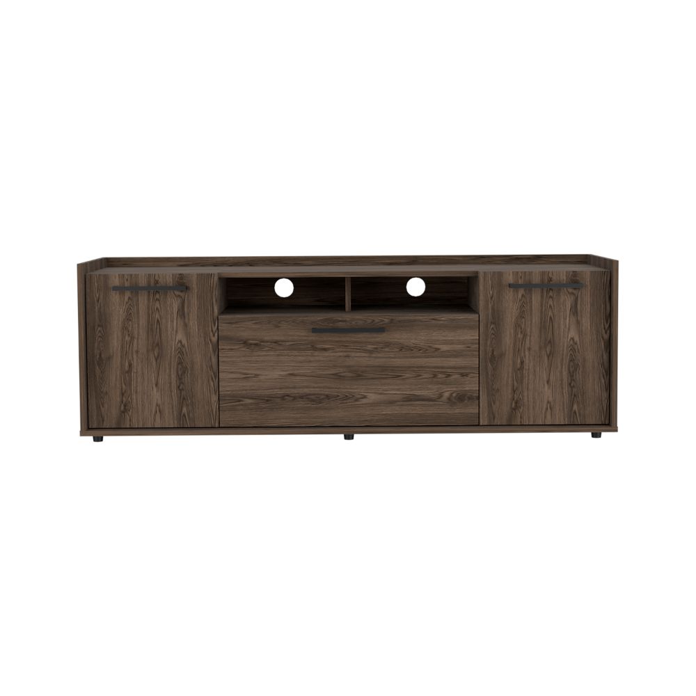 English Elm Lyon Dark Walnut TV Stand for TVs up to 55" with Cable Management, Storage & Tip-Over Safety B20091937