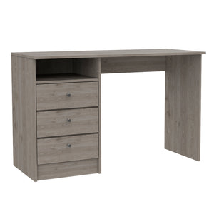 English Elm Andalucia 3-Drawer Computer Desk Gray – 46.1"W Work Surface, Open Shelf, Spacious Drawers for Organizing B070S00218