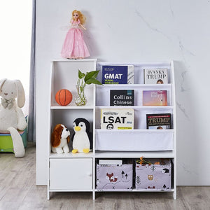 English Elm Kids White Bookcase with Open Shelves and Toy Storage for Bedroom or Playroom B05367942