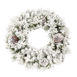 English Elm Pre-lit 7ft Artificial Christmas Set with 325 Warm LED Lights, Garland, Wreath & 2 Entry Trees (Flame‑Resistant) PX307760AAF