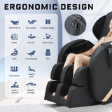 Hearth and Haven Massage Chair Recliner with 5 Automatic Modes and Full Body Air Pressure, Black W1875P147922