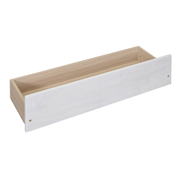 English Elm Wood Canopy Platform Bed Full Size with Trundle Storage Drawers Slat Support LP000905AAK
