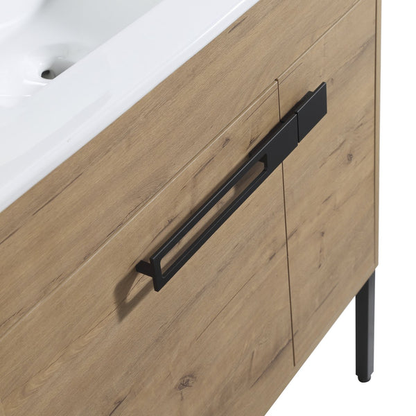English Elm 36 Inch Bathroom Vanity With Sink - Versatile Freestanding Or Floating Design For Modern Spaces W999S00109