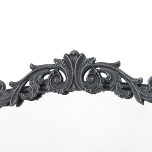 English Elm 66" Baroque Crown Arched Iron Frame Full Length Floor Mirror for Bedroom Entryway W2078124105