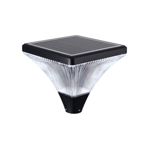 English Elm Solar Street Lamp Cap Solar-Powered IP65 Waterproof LED Garden Light Head, Auto Dusk-to-Dawn, 15.7cm Hood W1340103856