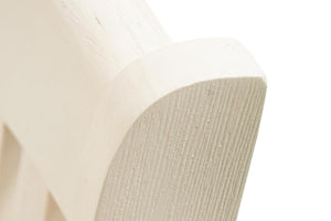 English Elm Modern Counter Height 5pc Dining Set with Solid Acacia, Linen-Like Cushions, Storage Shelves, Cream Finish Off White 19 L x 29 W x 8 H B011S00205