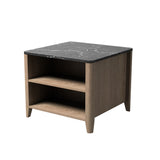 Hearth and Haven Tobacco Wood Grain Coffee Table. Nightstand W881107222