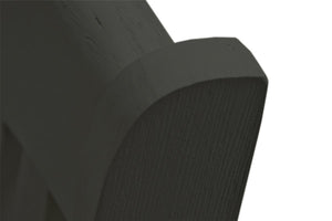 English Elm Modern Solid Acacia 5pc Counter Height Dining Set with Upholstered Button Cushions & Shelves Gray Wash 19.5 L x 29 W x 8 H B011S00206