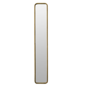 English Elm 47" Slim Full Length Wall Mirror Antique Gold Iron Frame Vintage Glam Accent W2078124332