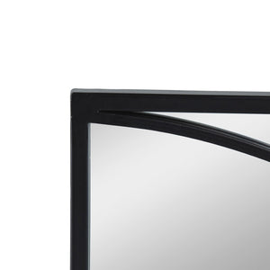 English Elm 32'' Set of 3 Iron Ring Overlay Rectangular Mirrors Black Powder Coat Gallery Wall W2078124318