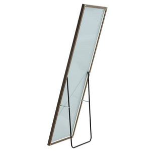 English Elm The Slim Gray Metal Frame Full Length Floor Mirror for Bedroom or Entryway Decor W1151P143478