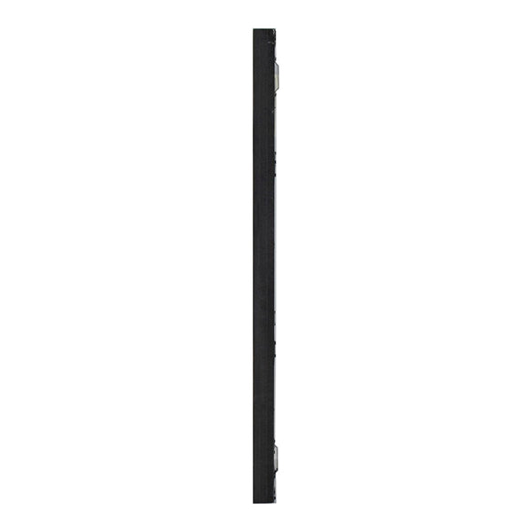 English Elm 16" Rectangular Carved Scrollwork Distressed Wood Wall Mirror Set for Entryway Decor Black W2078124316