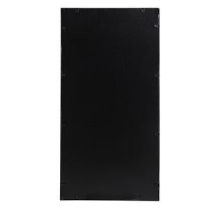 English Elm 32'' Set of 3 Iron Ring Overlay Rectangular Mirrors Black Powder Coat Gallery Wall W2078124318