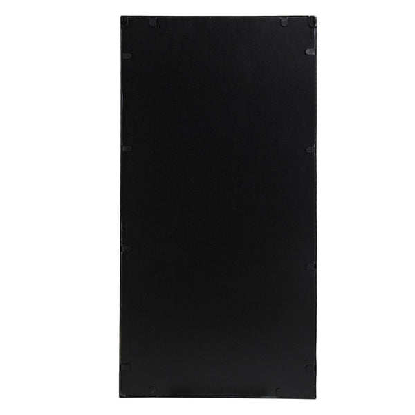 English Elm 32'' Set of 3 Iron Ring Overlay Rectangular Mirrors Black Powder Coat Gallery Wall W2078124318