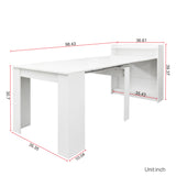 Hearth and Haven Modern Extendable Dining Table with Storage W1778110333
