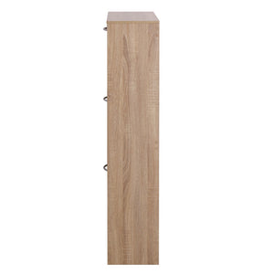 English Elm 3-drawer Flip Front Shoe Cabinet Slim Entryway Organizer with Six Compartments W40981154