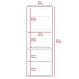 English Elm Medicine Cabinet Hazelton, Open and Interior Shelves, Light Gray Finish