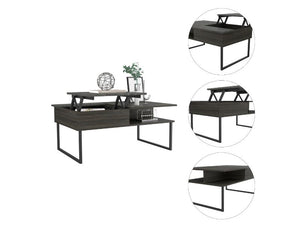 English Elm Lift Top Coffee Table Juvve - Modern Carbon Espresso Design With Hidden Storage & Open Shelf B092122813