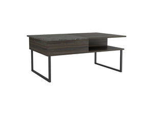 English Elm Lift Top Coffee Table Juvve, One Shelf, Carbon Espresso / Onyx Finish