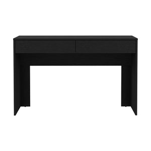English Elm Computer Desk Aberdeen - Modern Black Wengue Finish With 2 Sleek Drawers For Stylish Storage Solutions B092123101