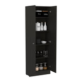 English Elm Storage Cabinet Pipestone, Double Door, Black Wengue Finish