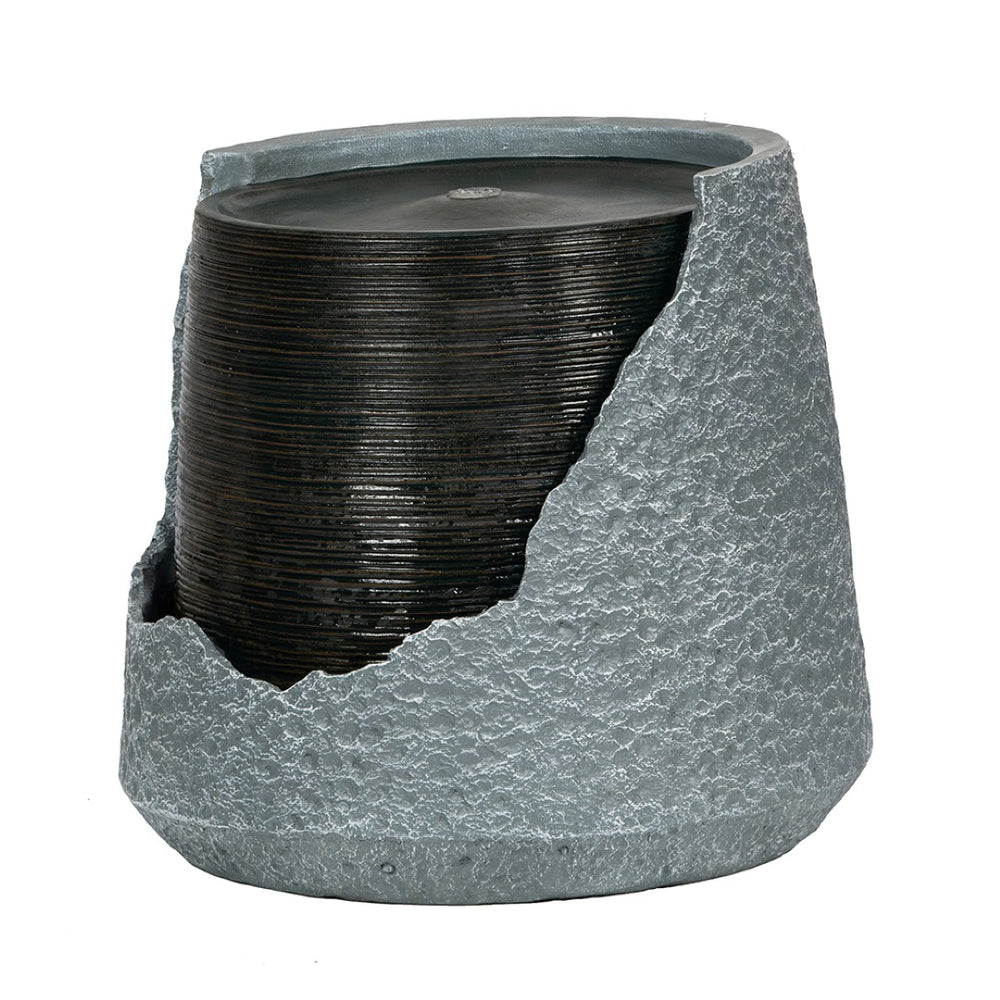 English Elm 20x20x18" Polyresin Broken Urn Sculptural Fountain with Light Indoor Outdoor Garden W2078124783