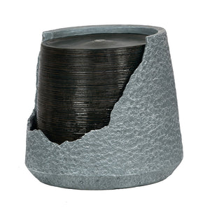 English Elm 20x20x18" Polyresin Broken Urn Sculptural Fountain with Light Indoor Outdoor Garden W2078124783