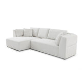 English Elm L-Shape Sectional Sofa, Beige (Left-Facing Chaise)