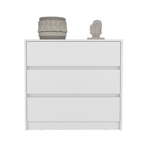 English Elm Dresser Maldus: Stylish Three-Drawer Storage Solution In Modern White Finish For Any Space B092122831