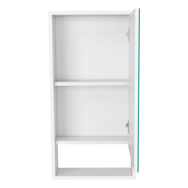English Elm Medicine Cabinet Irvine - Stylish White Finish With Large Mirror & Smart Shelving For Storage Solutions B092122954