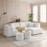 English Elm L-Shape Sectional Sofa, Beige (Right-Facing Chaise)