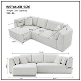 English Elm L-Shape Sectional Sofa, Beige (Left-Facing Chaise)