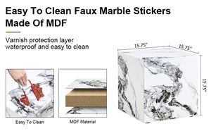 English Elm Modern Cube Coffee Table - Stylish White Mdf With Textured Design For Small Spaces & Living Rooms W1151P194276