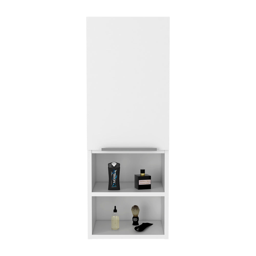 English Elm Medicine Cabinet Hazelton with Open Lower Shelves and Interior Storage, Easy Assembly, Durable Finish White B092122814