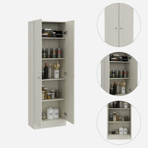 English Elm Storage Cabinet Pipestone – Elegant Pearl-Finish Double Door For Organized, Stylish Home Storage Solutions B092123042-GIGA