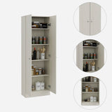 English Elm Storage Cabinet Pipestone, Double Door, Pearl Finish