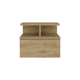 English Elm Floating Nightstand Flopini, One Drawer, Macadamia Finish