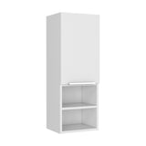 English Elm Medicine Cabinet Hazelton, Open and Interior Shelves, White Finish