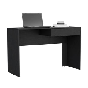 English Elm Computer Desk Harrisburg One Drawer Wengue Finish 47.3" Wide Workstation Durable Particleboard Black B092122943