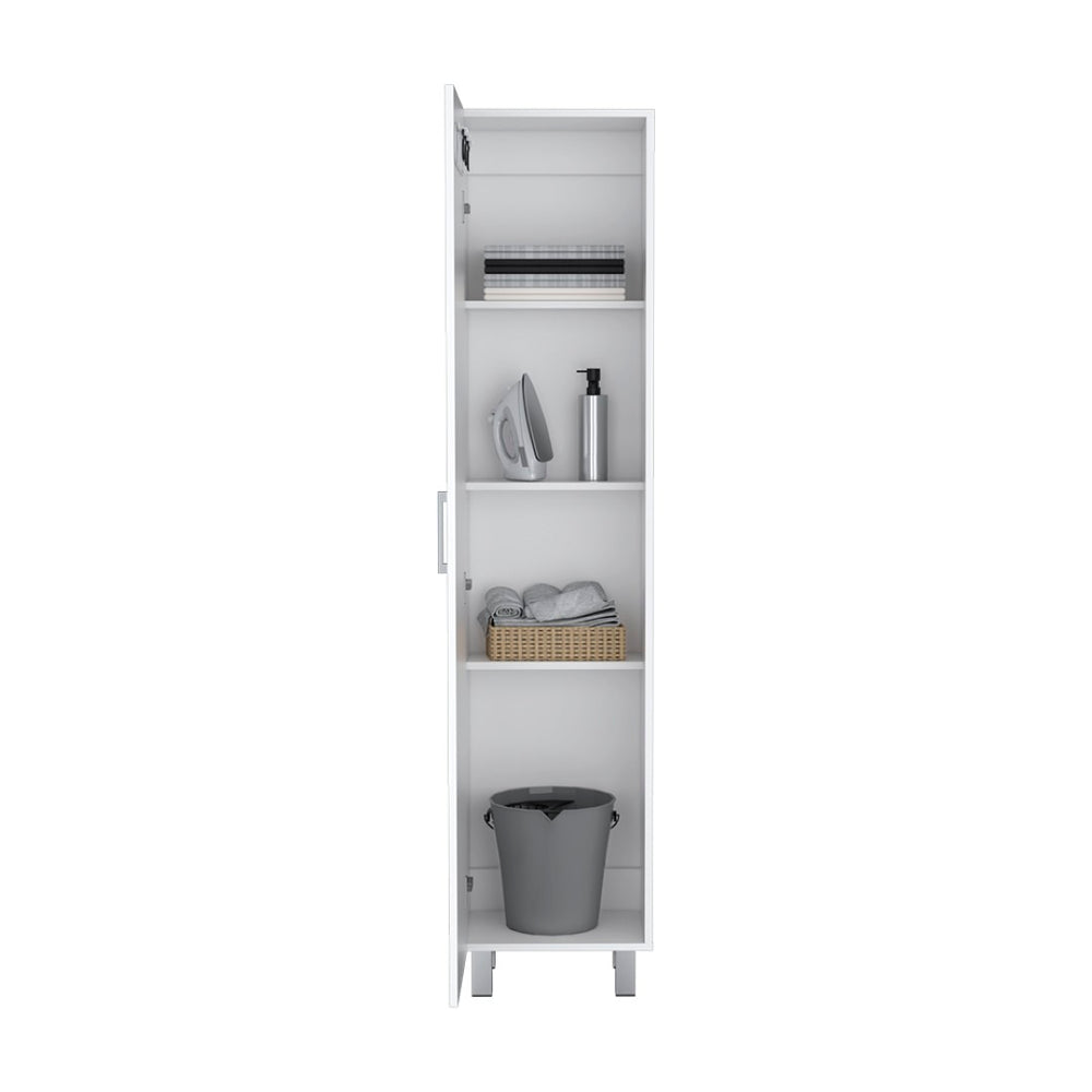 English Elm Storage Cabinet Molekeede – Stylish White Organizer With Lockable Doors & Versatile Shelves For Home B092123123-GIGA