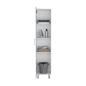 English Elm Storage Cabinet Molekeede – Stylish White Organizer With Lockable Doors & Versatile Shelves For Home B092123123-GIGA